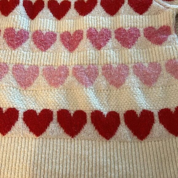 Cupcakes and cashmere, pink and red heart sweater size medium - Picture 8 of 8